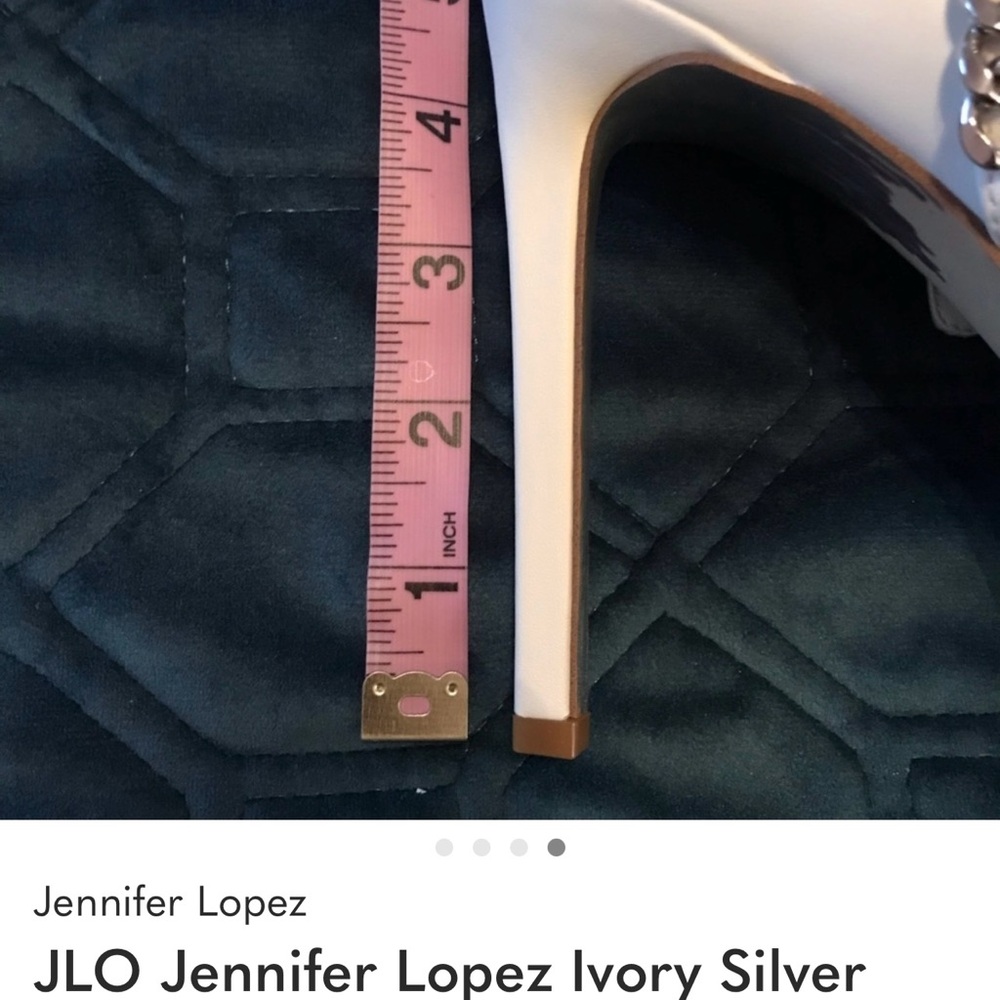 Jennifer Lopez Cream Platform Heeled Boots 6 M/ 36 1/2 - Picture 5 of 9